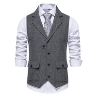 Reinhold | Herren Vintage Weste mit Knöpfen – Dunkelgrau