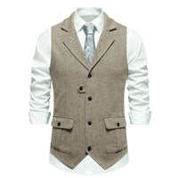 Reinhold | Herren Vintage Weste mit Knöpfen – Beige