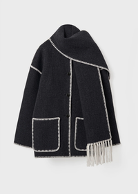 Mara™ | Klassische Schaljacke – Schwarz-Weiß