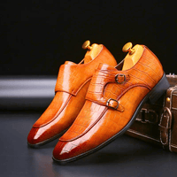 Heidi-Mode | Halbschuhe mit Schnalle Hellbraun Victor – Hellebraun