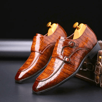 Heidi-Mode | Halbschuhe mit Schnalle Hellbraun Victor – Dunkelbraun