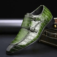 Heidi-Mode | Halbschuhe mit Schnalle Hellbraun Victor – Armeengrün