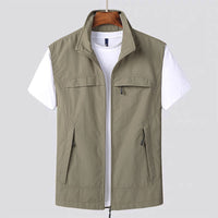 Weste Herren Outdoor Mit Taschen | Atmungsaktiv Und Schnelltrocknend – Khaki
