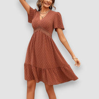 Evelin | Bohème Kleid – Braun