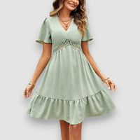 Evelin | Bohème Kleid – Grün