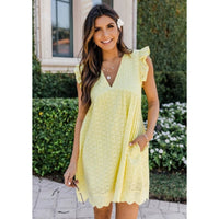 Lucia™| Kleid mit integrierten Taschen und Shorts – Gelb