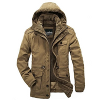 Robuste Winterjacke mit Kapuze für Herren | Warme – Khaki