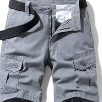 Funktionale Herren Shorts mit mehreren Taschen für Alltag und Abenteuer – Grau