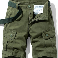 Funktionale Herren Shorts mit mehreren Taschen für Alltag und Abenteuer – Oliv