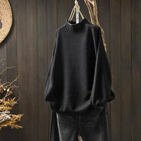 MILOU | GESTRICKTER ROLLKRAGENPULLOVER MIT STIL – Schwarz