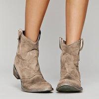 Romy | Robuste Western Stiefeletten – Braun