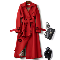 Sarah™ | Stilvoller eleganter Trenchcoat – Rot
