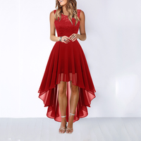 Rosalba | Verspieltes Spitzen A-Linien Kleid – Weinrot