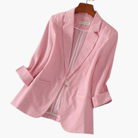 Rosalind | Damen Rosa 3/4 Arm Blazer – Rosa