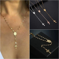 Heidi-Mode | Elegante Rosenkranz Kette für Damen – Gold