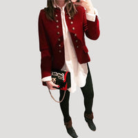 Rowena | Doppelreihige Militärjacke – Rot