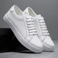 Simon | Hochwertige Herren Leder Sneakers Look – Weiß