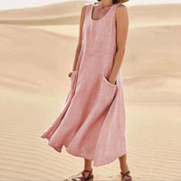 Tosca | Damen Schürzenkleid mit Taschen – Rosa
