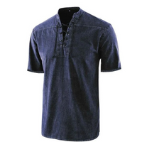 Trek - Herren-Retro-Hemd – Dunkelblau