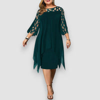 Lorene | Elegantes Midikleid in Übergröße – Grün