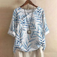 Sunshine - Geblümte Vintage-Bluse – Weiß