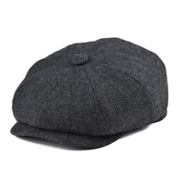 Heidi-Mode | Peaky Blinders Inspirierte Weinlese Mütze – Grau