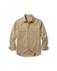 Noah | Bedford Ironclad Hemd im eleganten Schnitt – Khaki