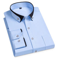 Sommerliches Business Hemd für Herren - Stylisches Stretch Hemd im Slim Fit – Himmelblau