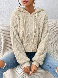 Kuscheliger Plüsch-Strickpullover – Creme