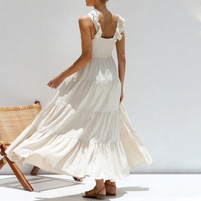 Bella - Ärmelloses Rüschen-Maxikleid