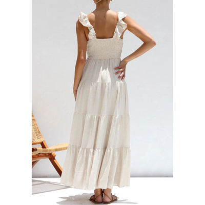 Bella - Ärmelloses Rüschen-Maxikleid