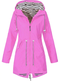 Sabrina | Eleganter wetterfester Regenmantel – Rosa