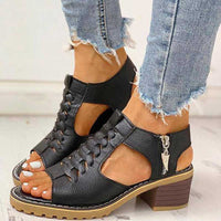 Thalia |Orthopädische Sandalen – Schwarz
