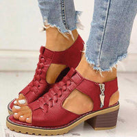 Thalia |Orthopädische Sandalen – Rot