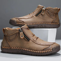 Saxon | Herren handgenähte Leder Knöchelschuhe – Khaki