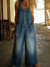 Lina | Retro Overall Damen Vintage Style – Blau