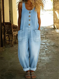 Lena | Stylishe Damen Latzhose im Vintage-Look – Hellblau