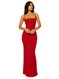 Schlankmachendes Bodycon-Sommerkleid für Damen | Maxi – Rot
