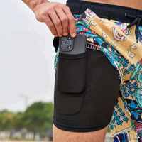 Schnell trocknende Badeshorts für Herren | Leichte – Goldene Blüte