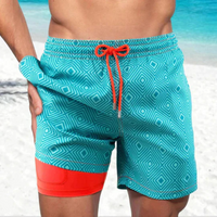 Schnell trocknende Badeshorts für Herren | Leichte – Korallenriff