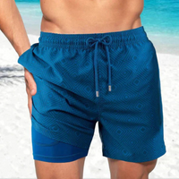 Schnell trocknende Badeshorts für Herren | Leichte – Blauer Diamant