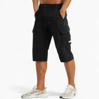 Schnelltrocknende Shorts für Herren | Cargo – Schwarz