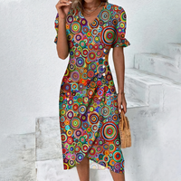 Schönes lässiges Sommerkleid für Damen | Mini – Buntes