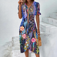 Schönes lässiges Sommerkleid für Damen | Mini – Lila