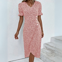 Schönes lässiges Sommerkleid für Damen | Mini – Rosa