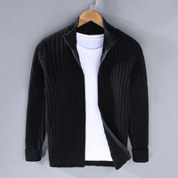Ruben™ | Lässige Zip-Up Strickjacke – Schwarz