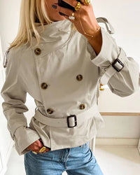 | Cropped Trenchcoat – Beige