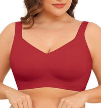 Nora | Seamless Full-Coverage Push-Up BH – Rot