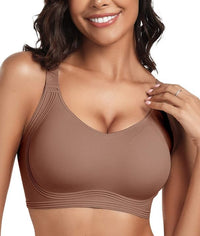 Nora | Seamless Full-Coverage Push-Up BH – Kaffeebraun