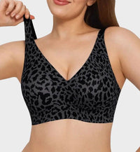 Nora | Seamless Full-Coverage Push-Up BH – Leopard Black